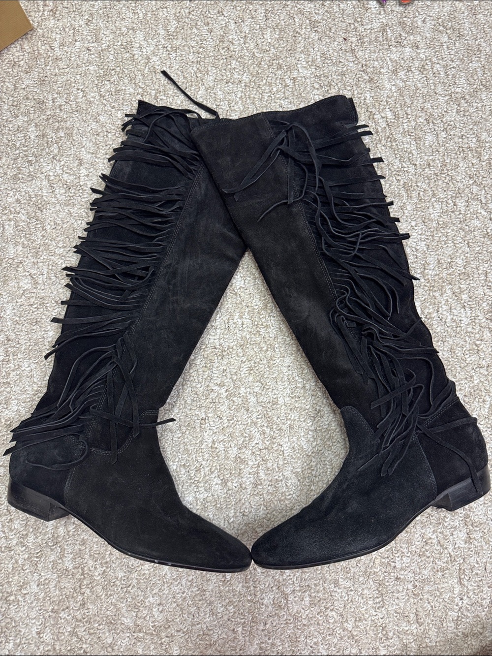 Knee high Suede Boots - Black
